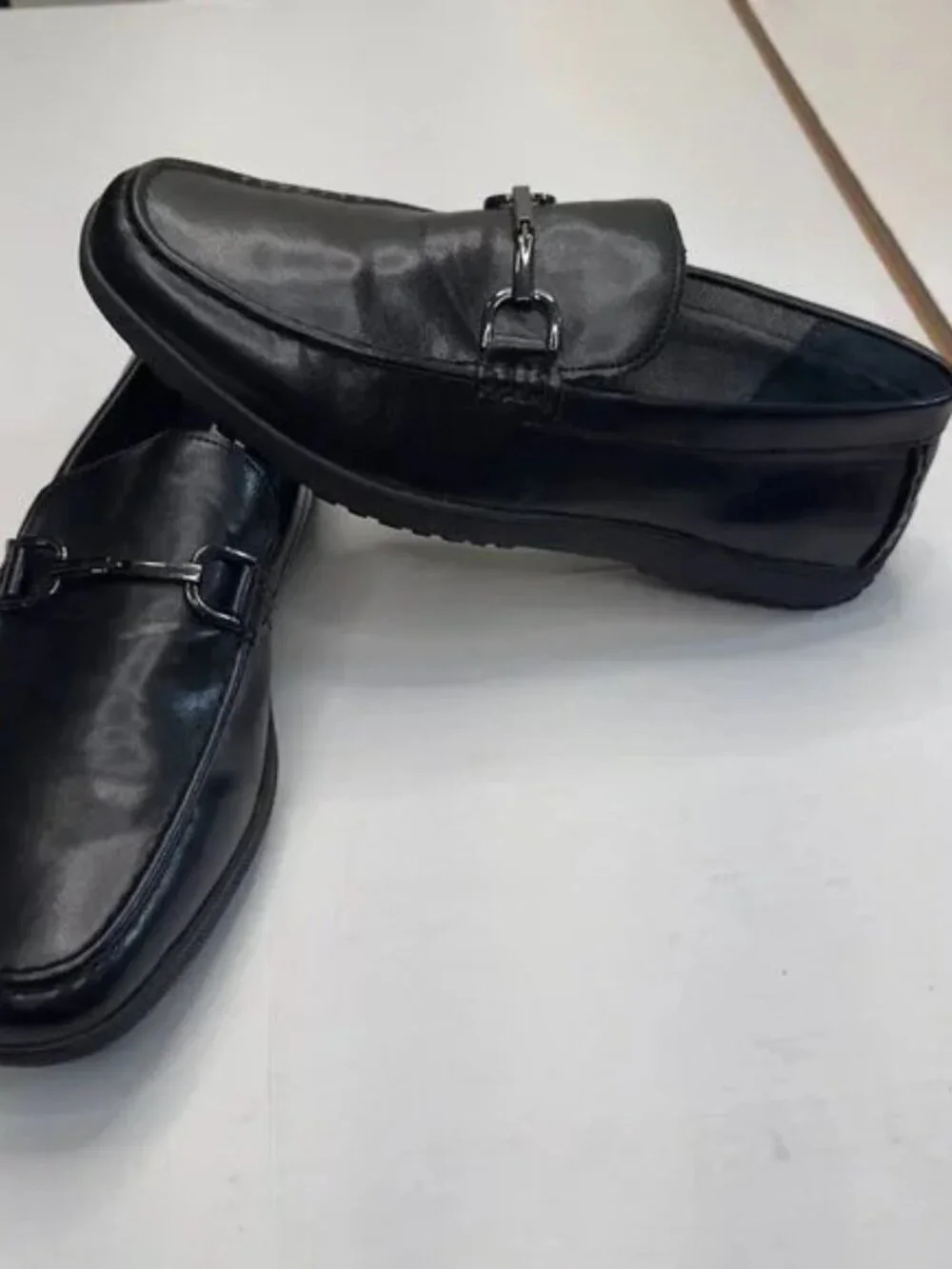 Steve Madden P-Pellea PU Uppers Slip-on Rubber Soles Loafers Black Size 10M